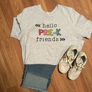 XL soft Bella Canvas tee in light gray.